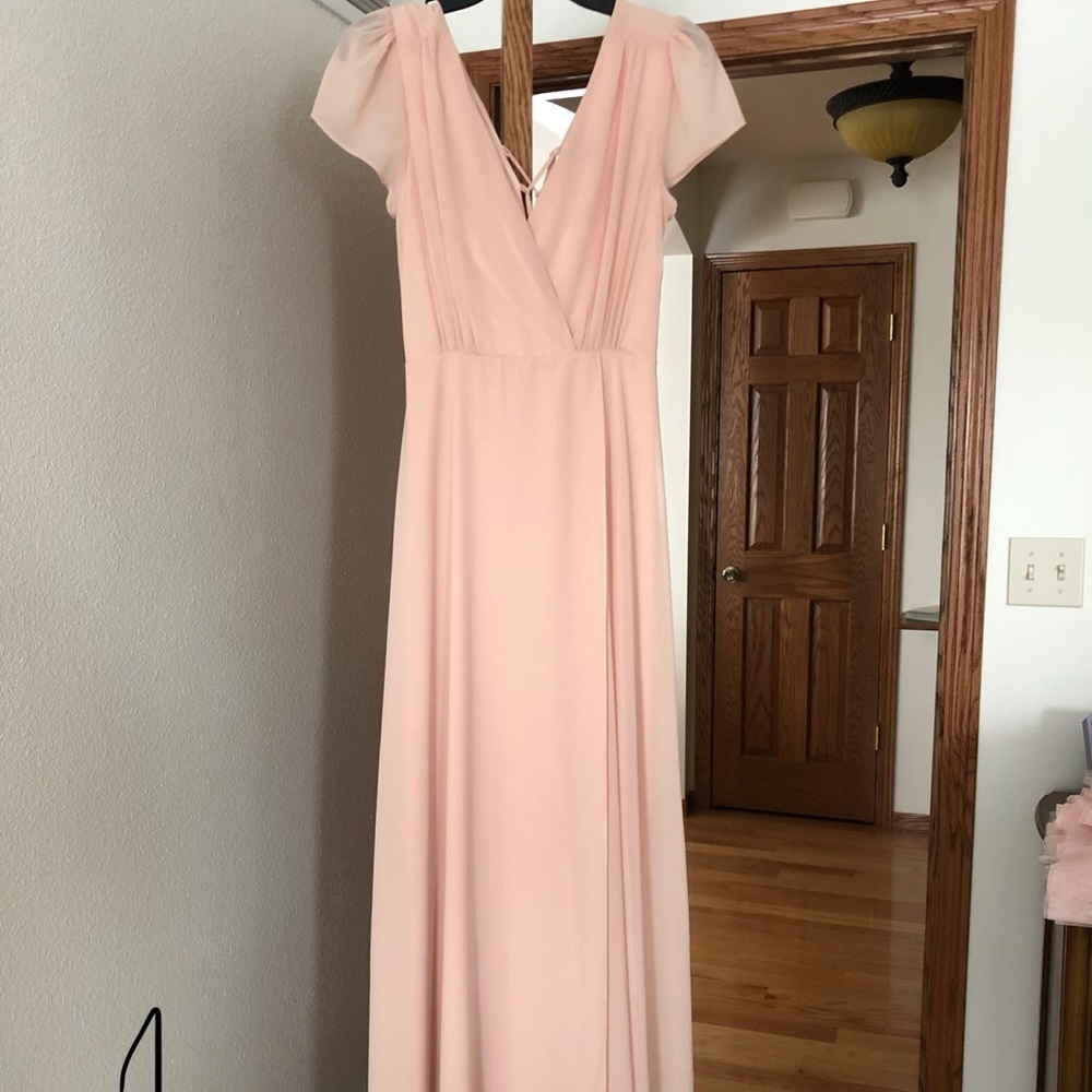 Lulu’s Small Blush Pink Maxi Dress